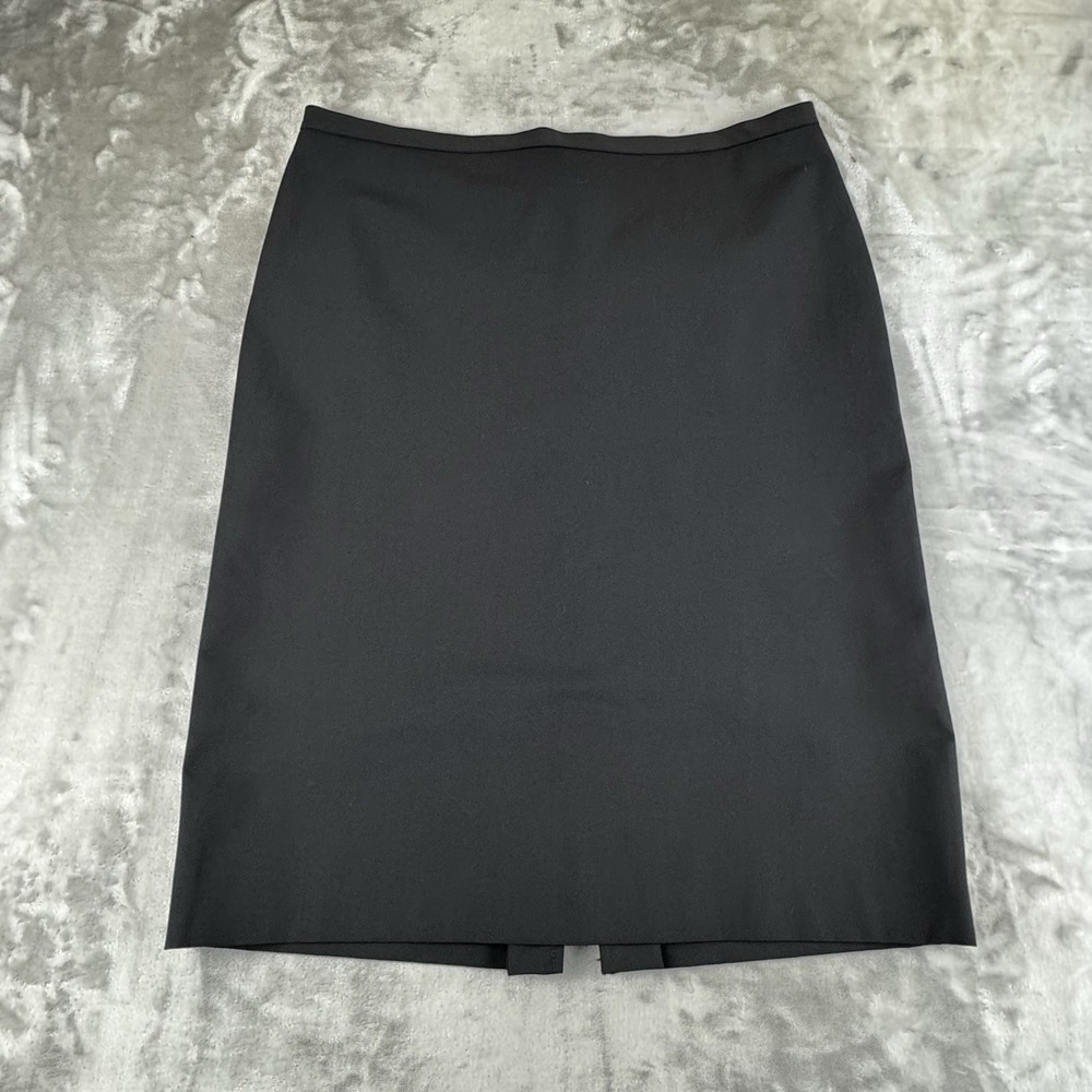 BCBG Maxazria Pencil Skirt Women's 10 Black Bodycon Ruching Booty Sexy (1258)